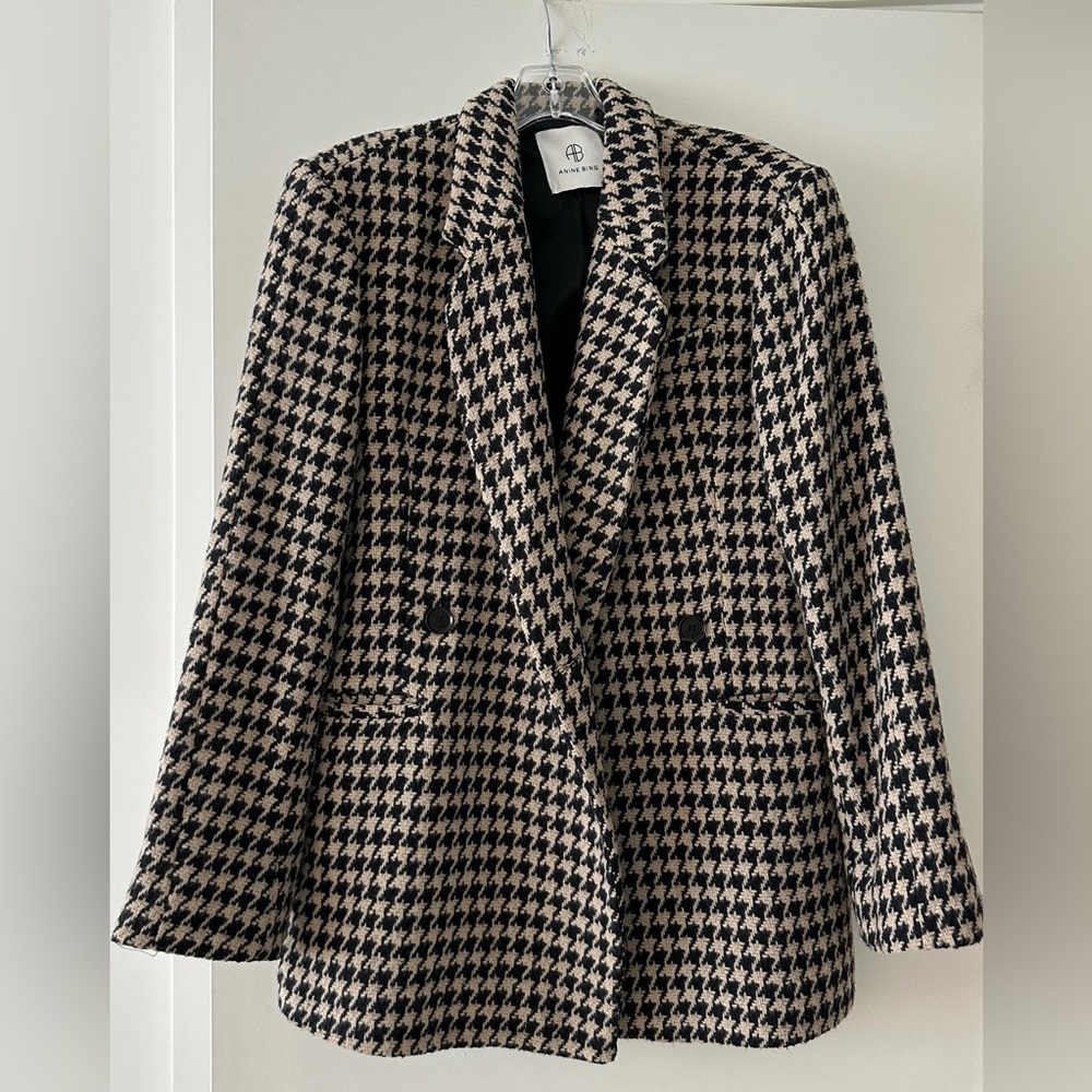 Anine Bing Houndstooth Blazer